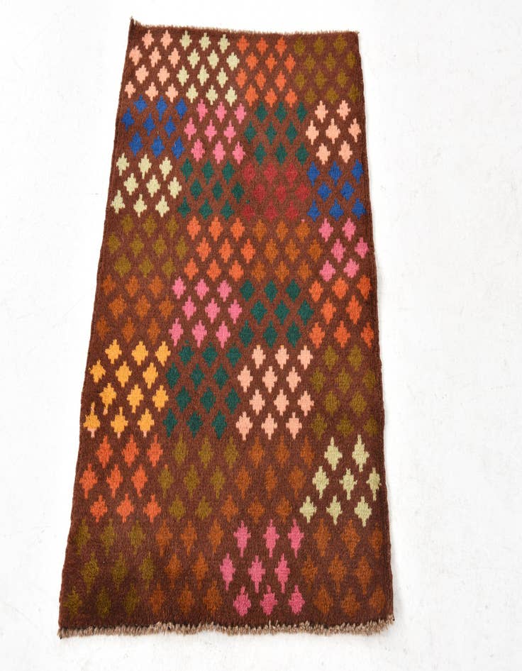 Detail image of 2' 1 x 3'  Hand Knotted Balouch Wool Rug