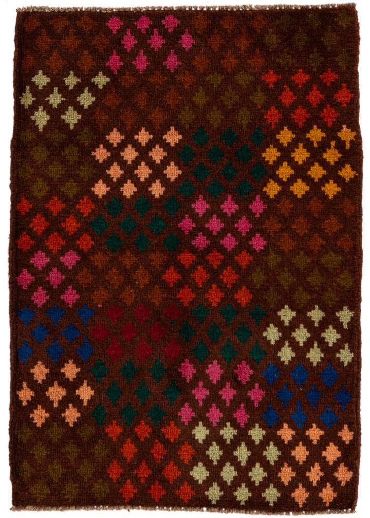 2' 1 x 3' Hand Knotted Balouch Wool Rug