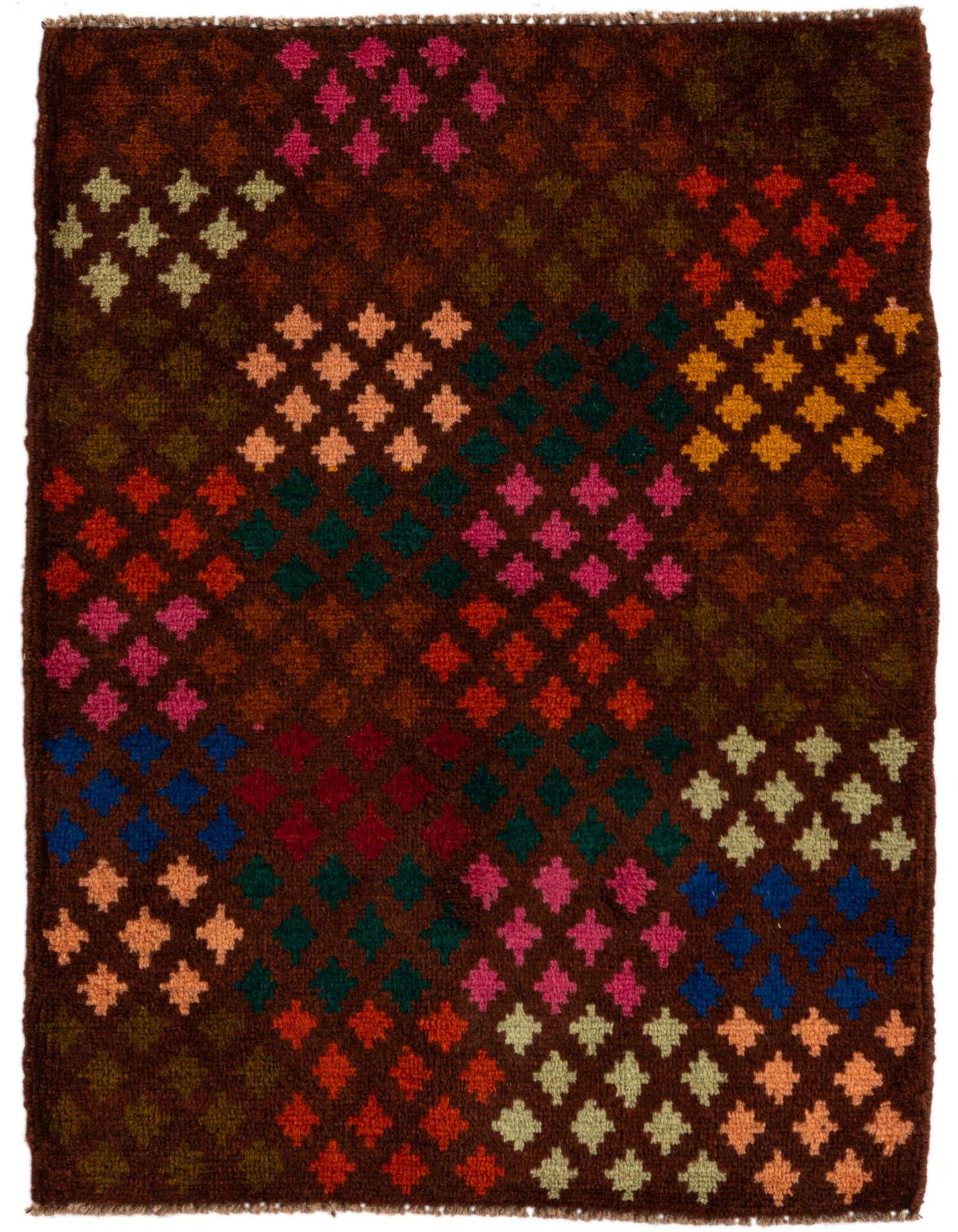 2' 1 x 3' Hand Knotted Balouch Wool Rug