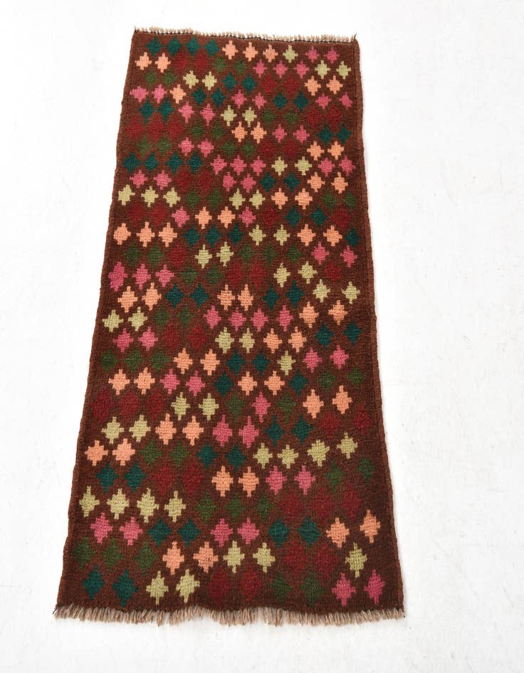 Detail image of 2' 1 x 3' Hand Knotted Balouch Wool Rug