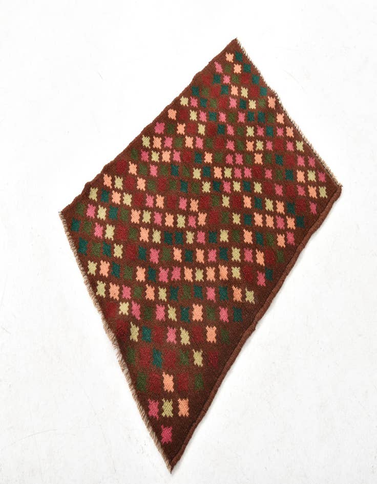 Detail image of 2' 1 x 3'  Hand Knotted Balouch Wool Rug