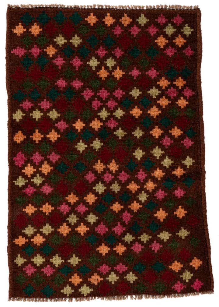 2' 1 x 3' Hand Knotted Balouch Wool Rug
