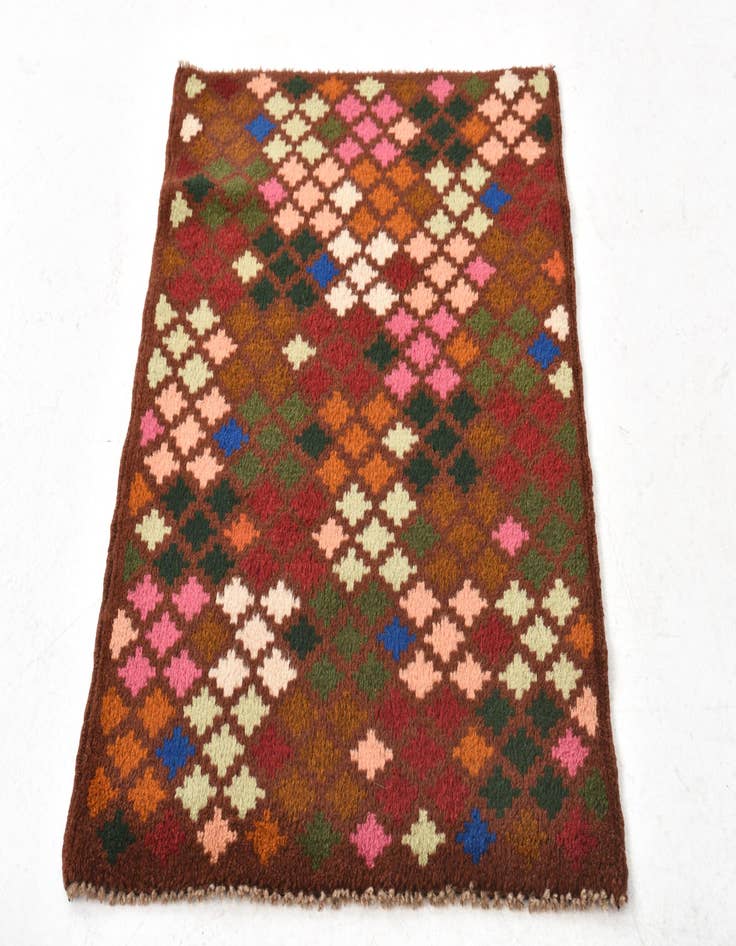 Detail image of 2' 1 x 2' 11 Hand Knotted Balouch Wool Rug