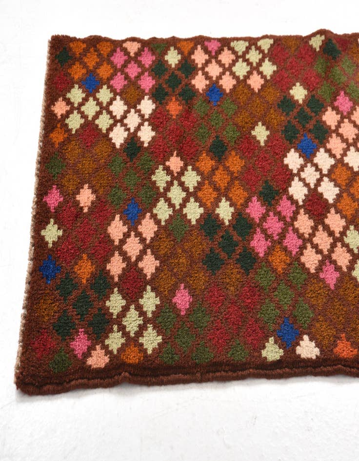 Detail image of 2' 1 x 2' 11 Hand Knotted Balouch Wool Rug