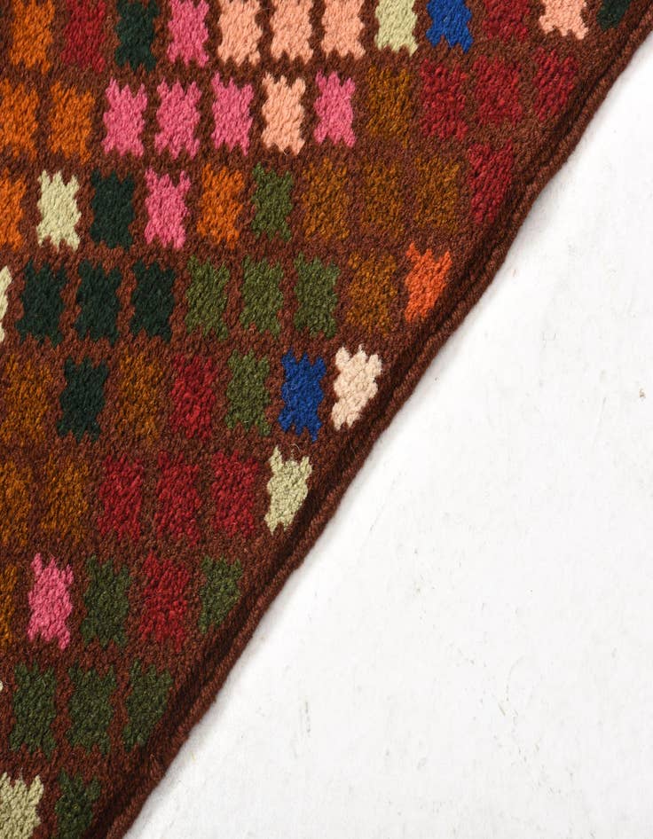 Detail image of 2' 1 x 2' 11 Hand Knotted Balouch Wool Rug
