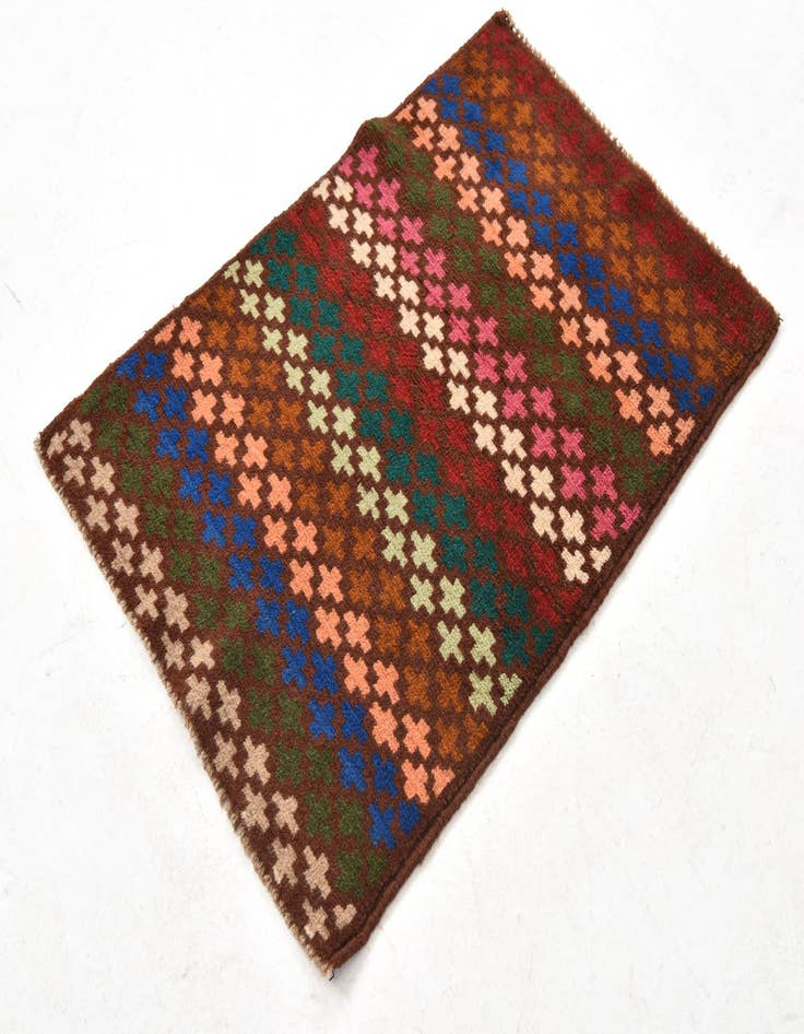 Detail image of 2' x 3'  Hand Knotted Balouch Wool Rug