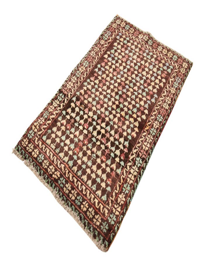 Detail image of 2' 9 x 4' 6 Hand Knotted Balouch Wool Rug