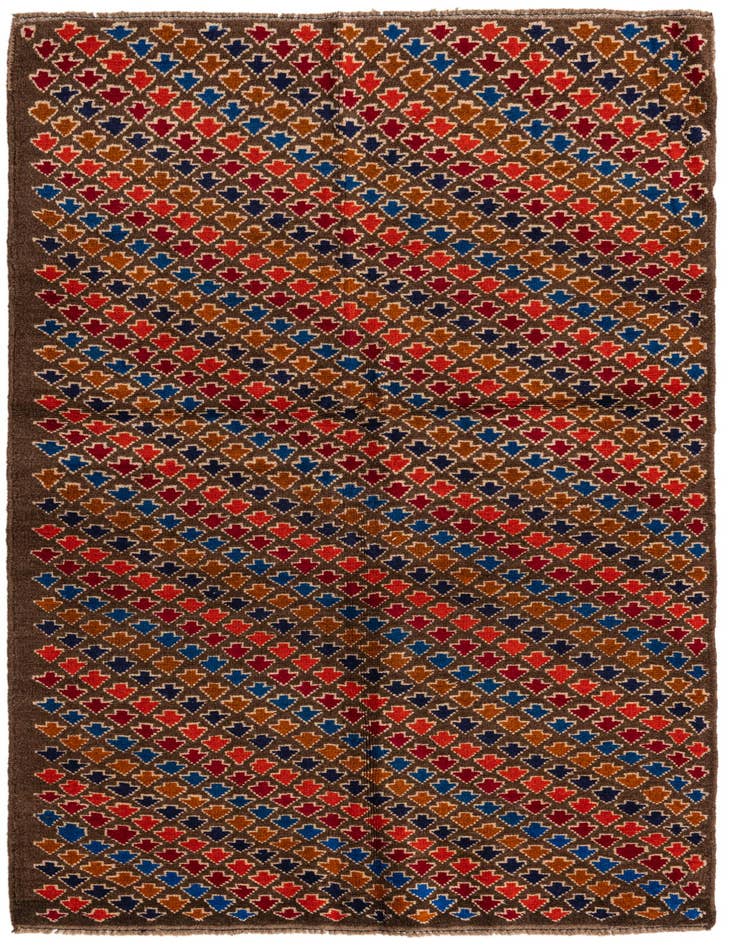 Detail image of 3' 9 x 5' 9 Hand Knotted Balouch Wool Rug