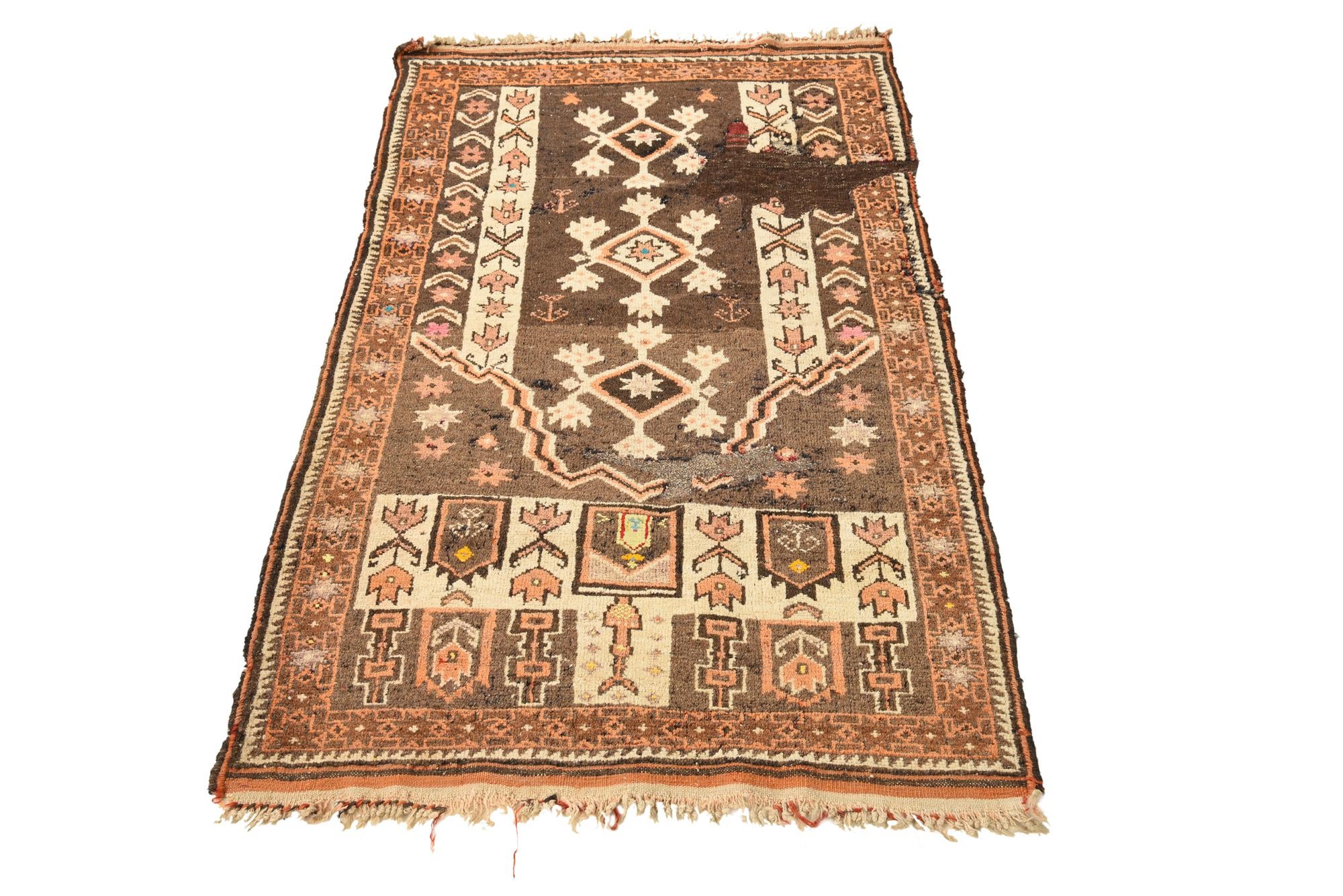 2' 7 x 4' 9 Hand Knotted Balouch Persian Wool Rug