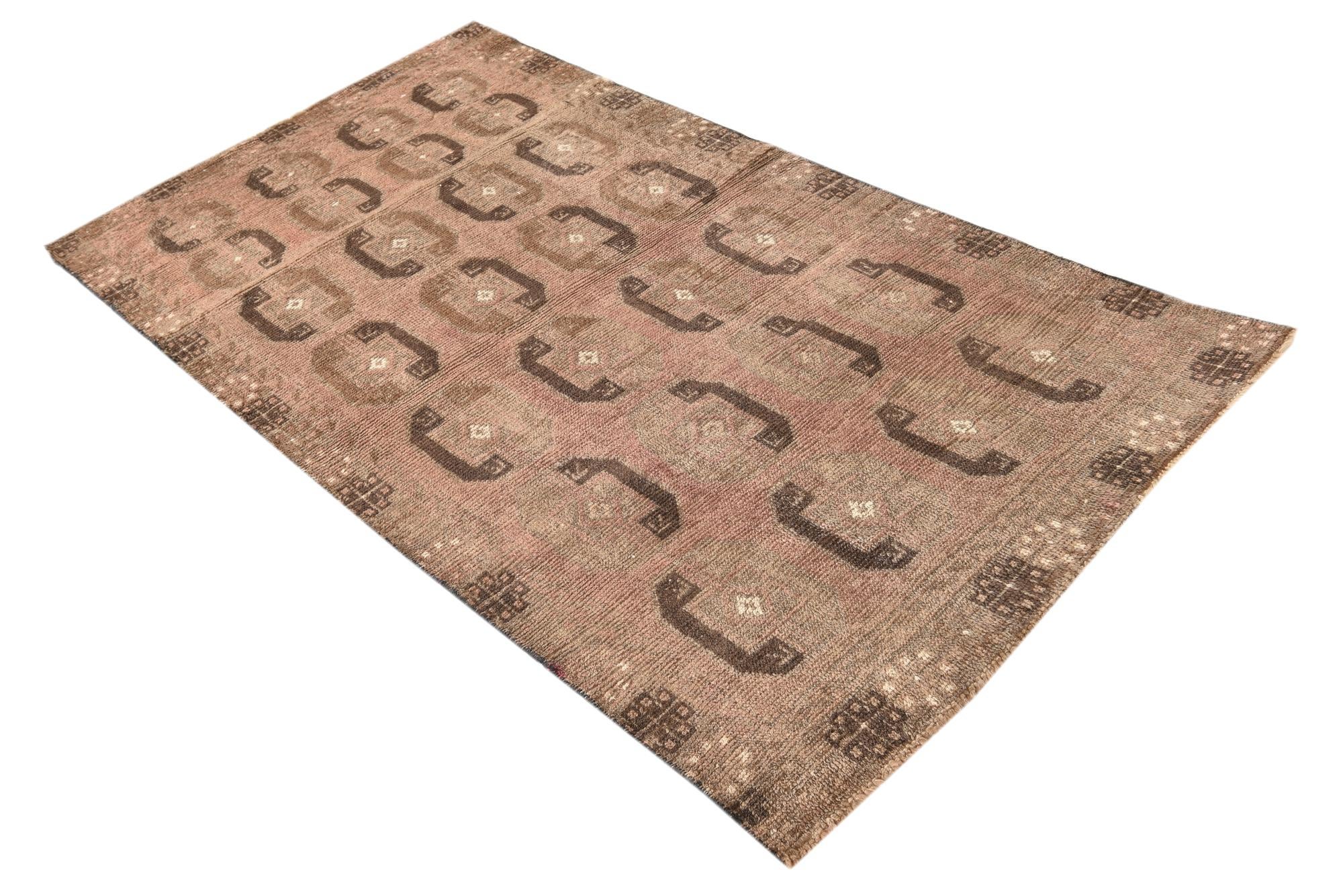 3' 3 x 6' 2 Hand Knotted Balouch Persian Wool Rug