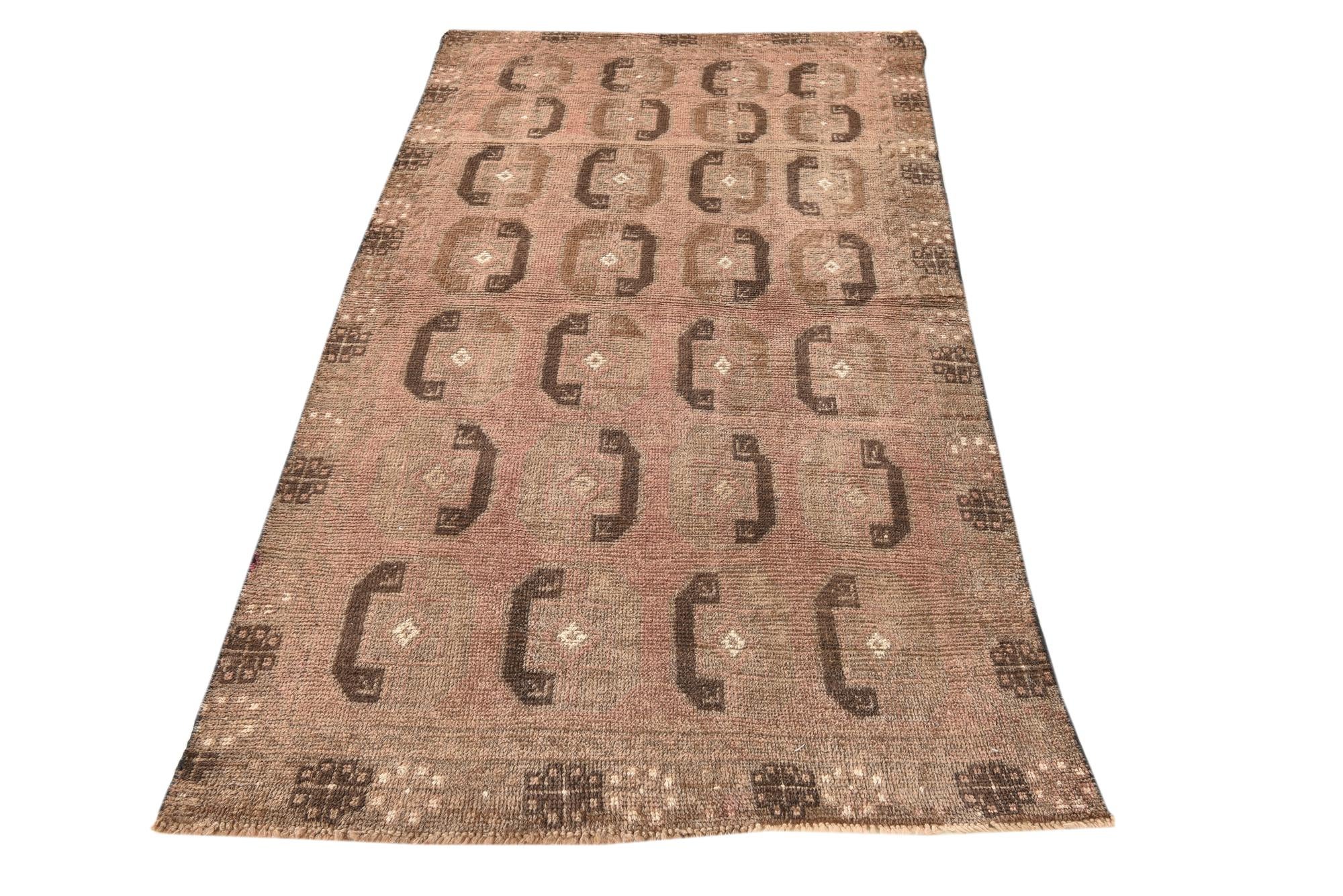 3' 3 x 6' 2 Hand Knotted Balouch Persian Wool Rug