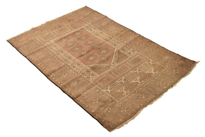 2' 10 x 4' 6 Hand Knotted Balouch Persian Wool Rug