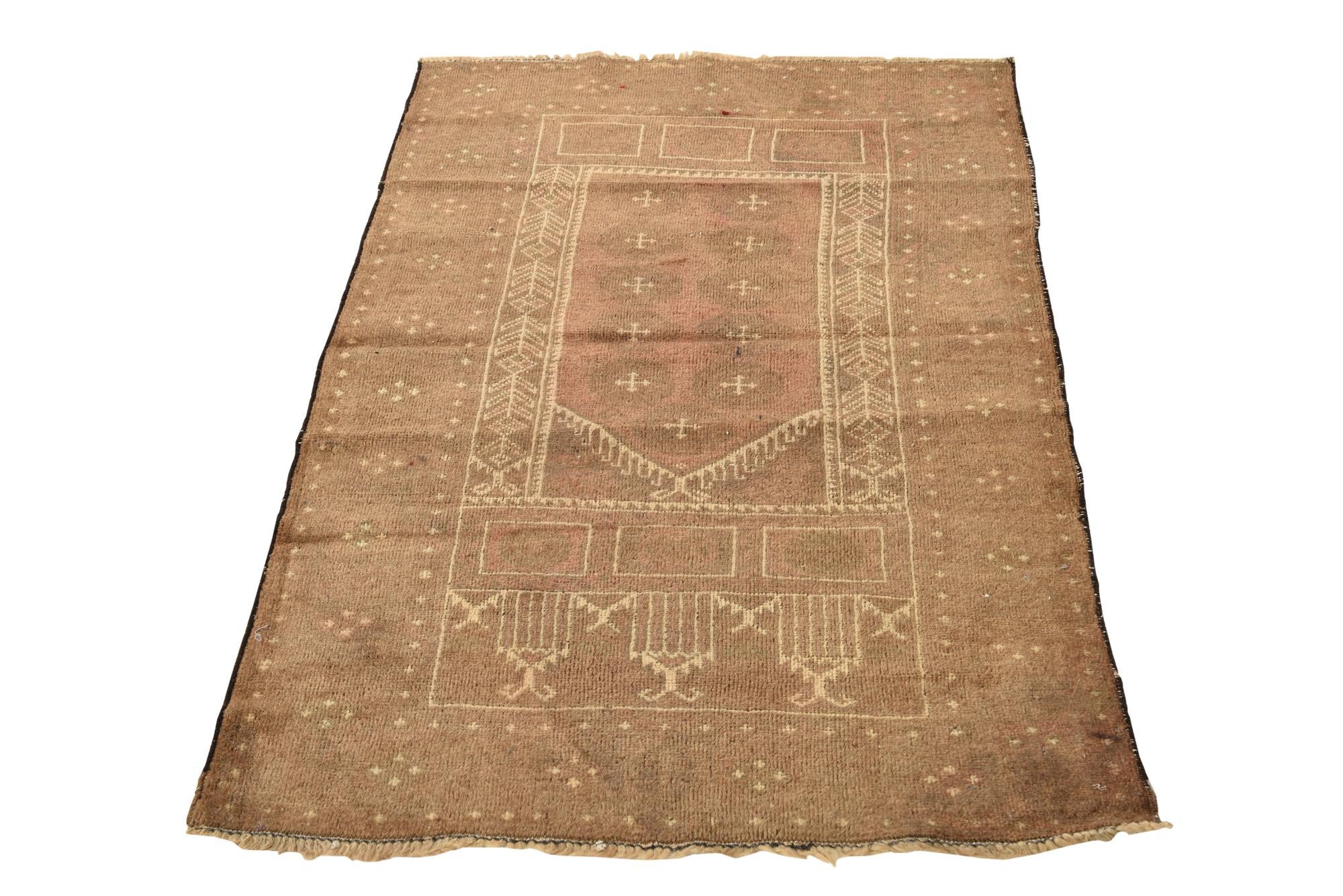 2' 10 x 4' 6 Hand Knotted Balouch Persian Wool Rug