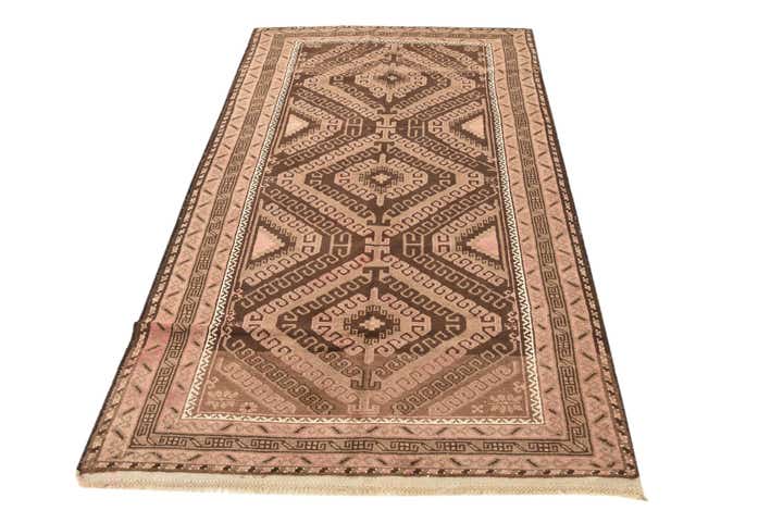 3' 5 x 6' 9 Hand Knotted Balouch Persian Wool Rug