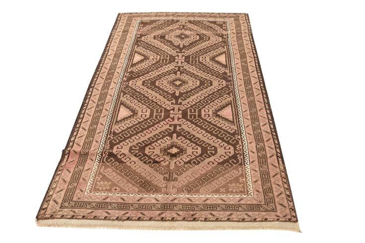 Detail image of 3' 5 x 6' 9 Hand Knotted Balouch Persian Wool Rug