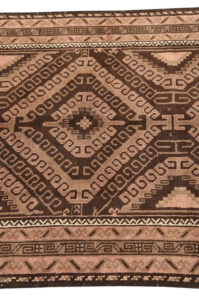 3' 5 x 6' 9 Hand Knotted Balouch Persian Wool Rug