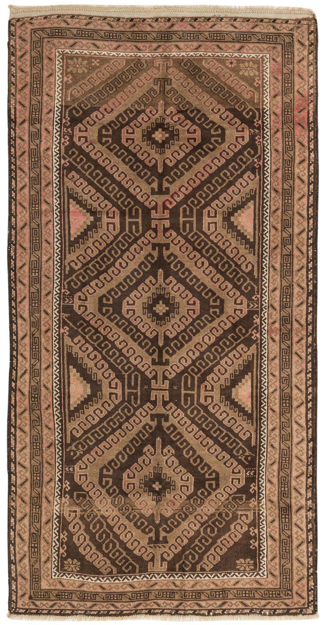 3' 5 x 6' 9 Hand Knotted Balouch Persian Wool Rug
