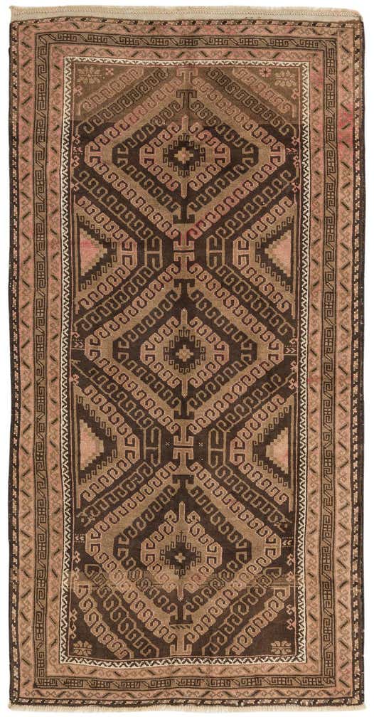 3' 5 x 6' 9 Hand Knotted Balouch Persian Wool Rug