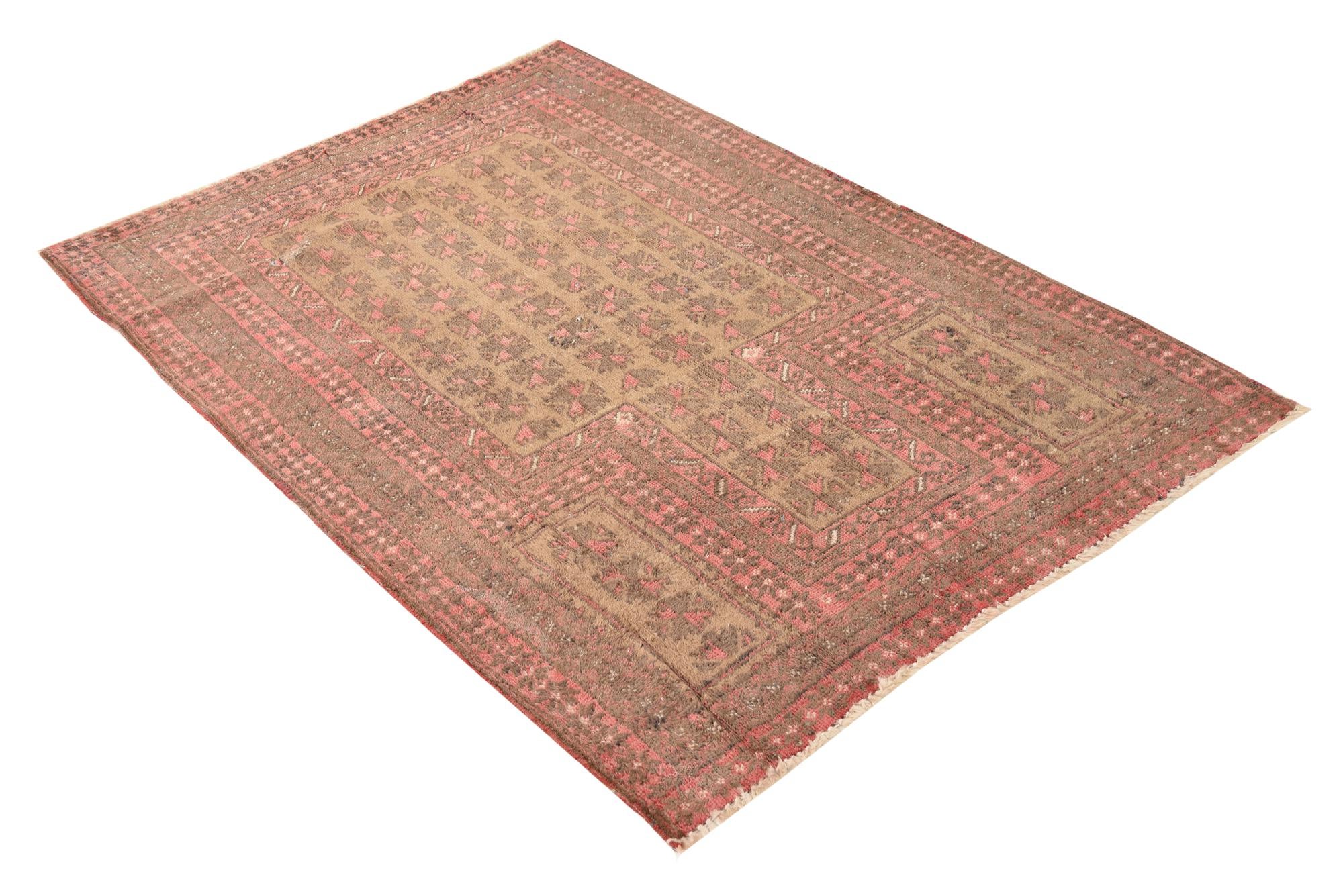 3' 1 x 4' 7 Hand Knotted Balouch Persian Wool Rug