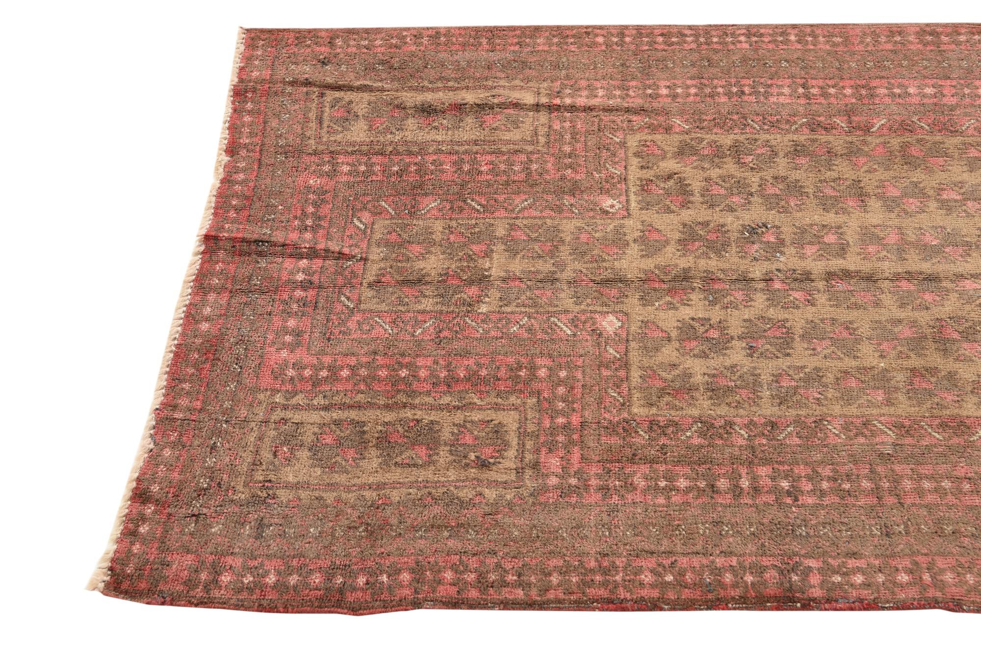 3' 1 x 4' 7 Hand Knotted Balouch Persian Wool Rug