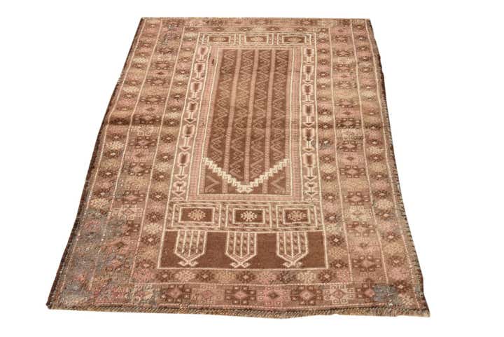 3' x 4' 5 Hand Knotted Balouch Persian Wool Rug