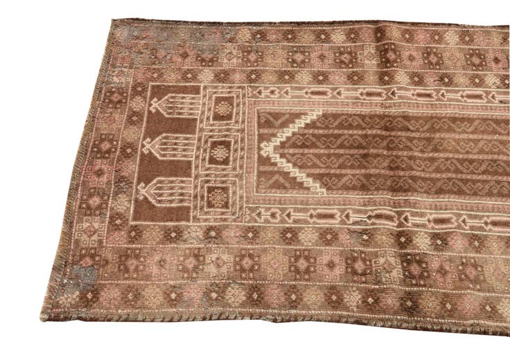Detail image of 3' x 4' 5 Hand Knotted Balouch Persian Wool Rug