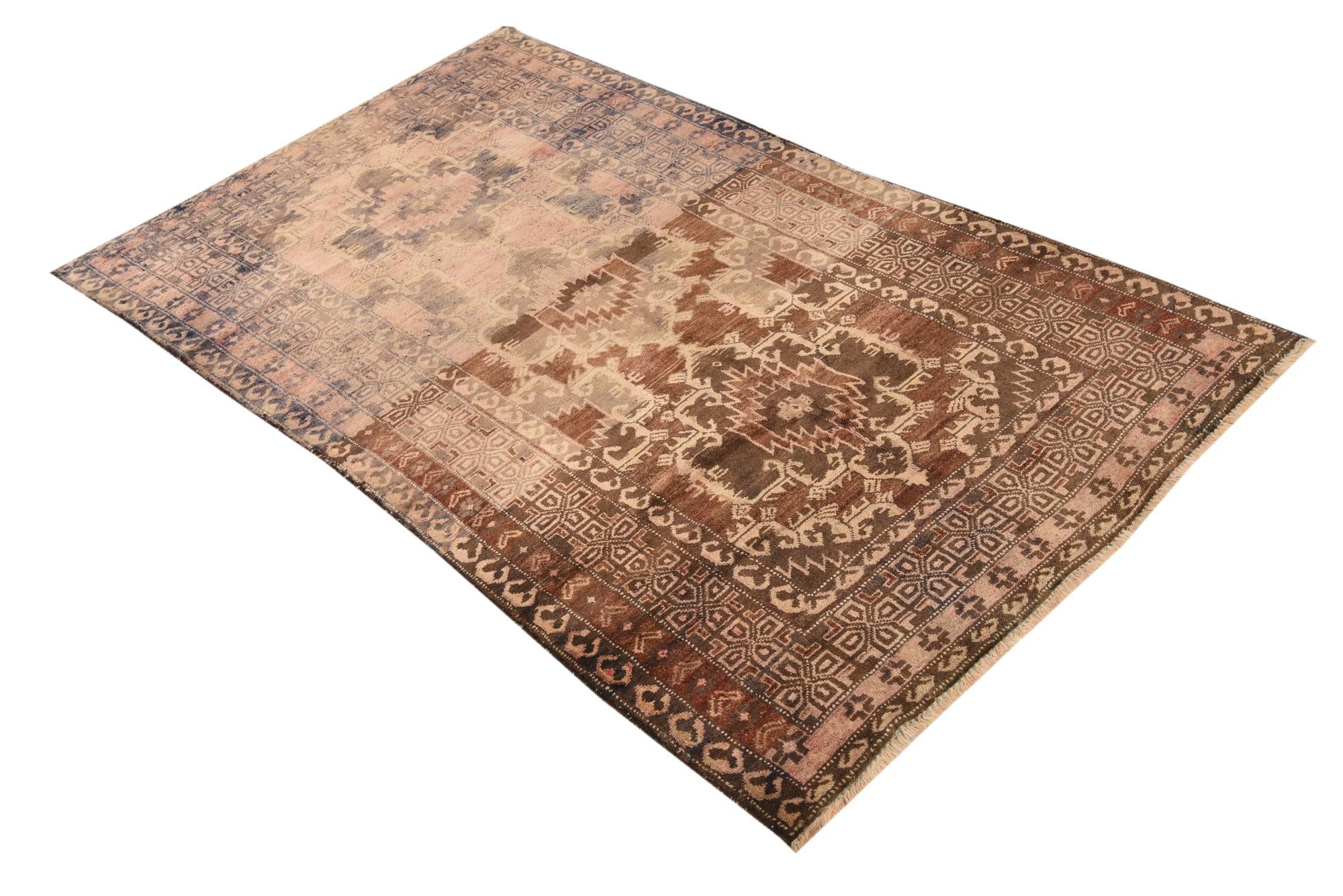 3' 9 x 6' 9 Hand Knotted Balouch Persian Wool Rug