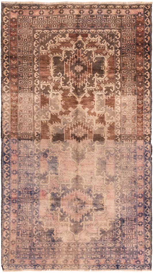Detailansicht von 115cm x 205cm Handgeknüpft Balouch Persisch Wolle Teppich