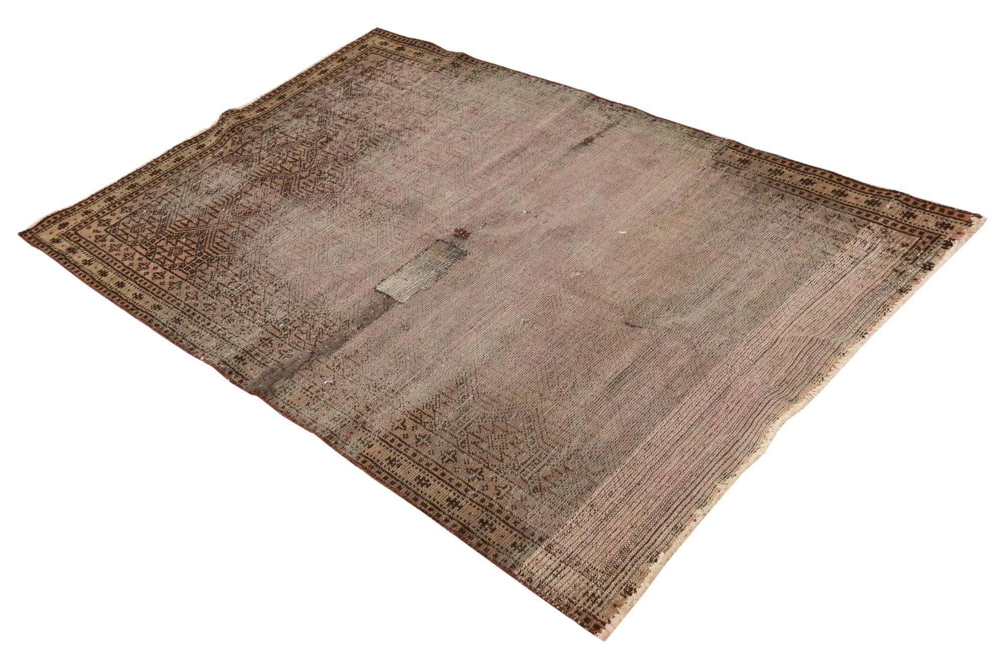 3' 9 x 5' 10 Hand Knotted Balouch Persian Wool Rug