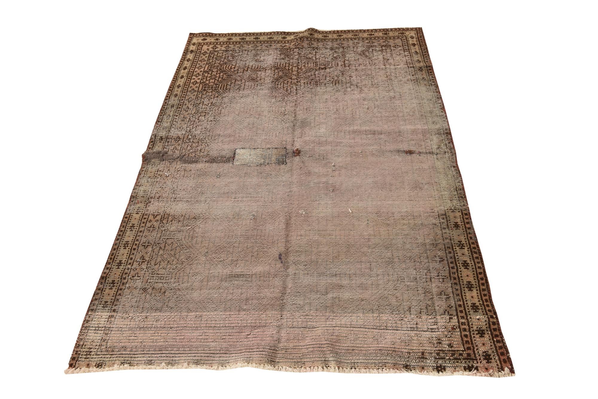 3' 9 x 5' 10 Hand Knotted Balouch Persian Wool Rug