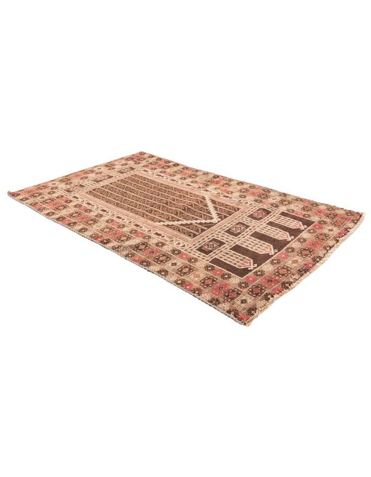 Detail image of 2' 10 x 4' 10  Hand Knotted Balouch Wool Rug