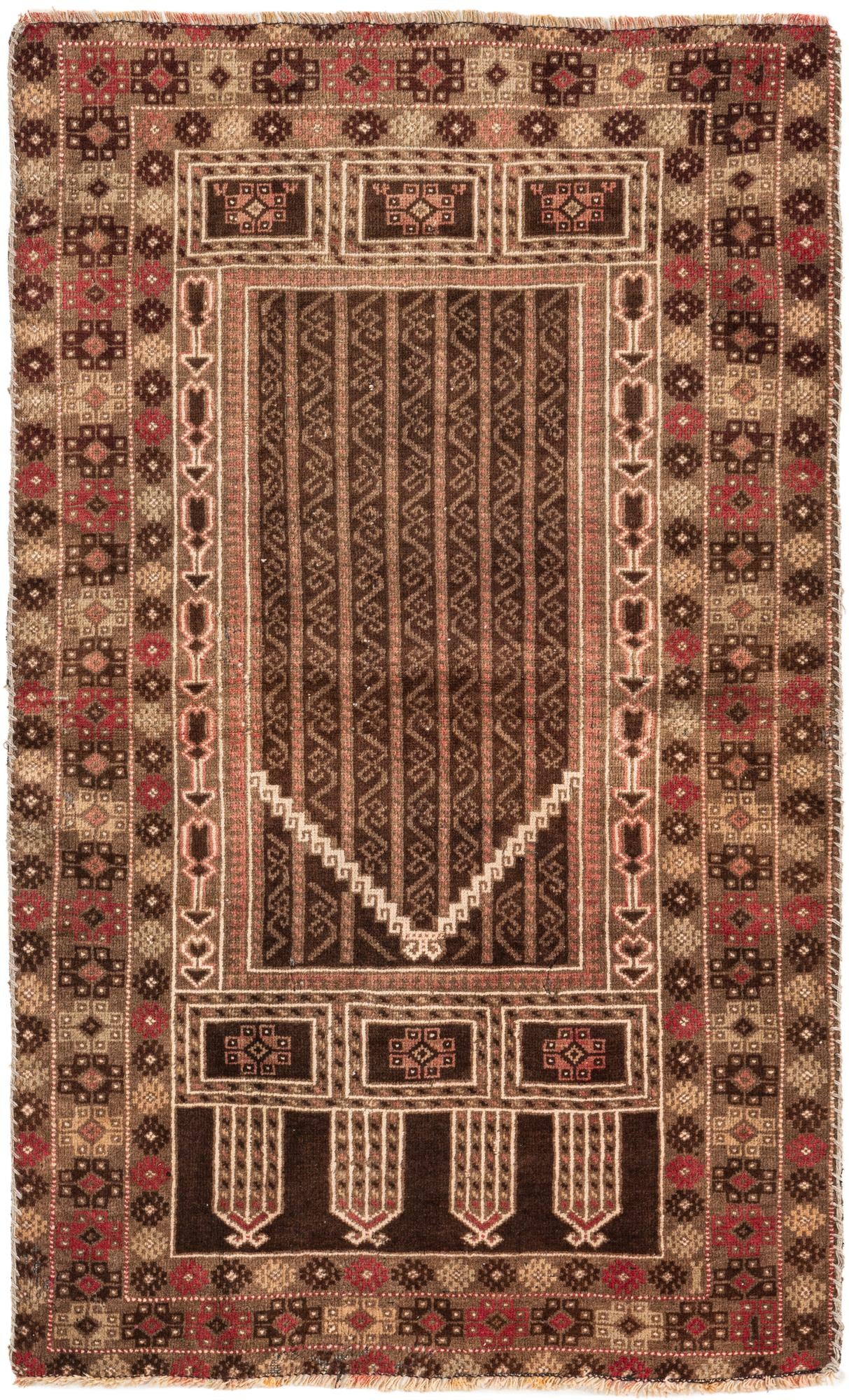 2' 10 x 4' 10 Hand Knotted Balouch Wool Rug