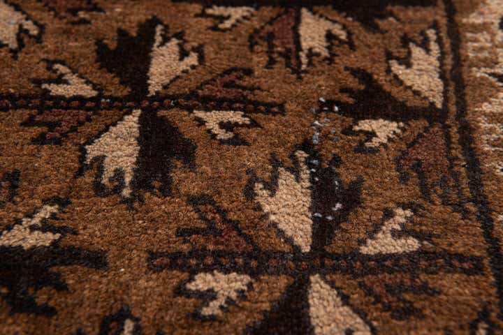 2' 8 x 4' 4 Hand Knotted Balouch Persian Wool Rug