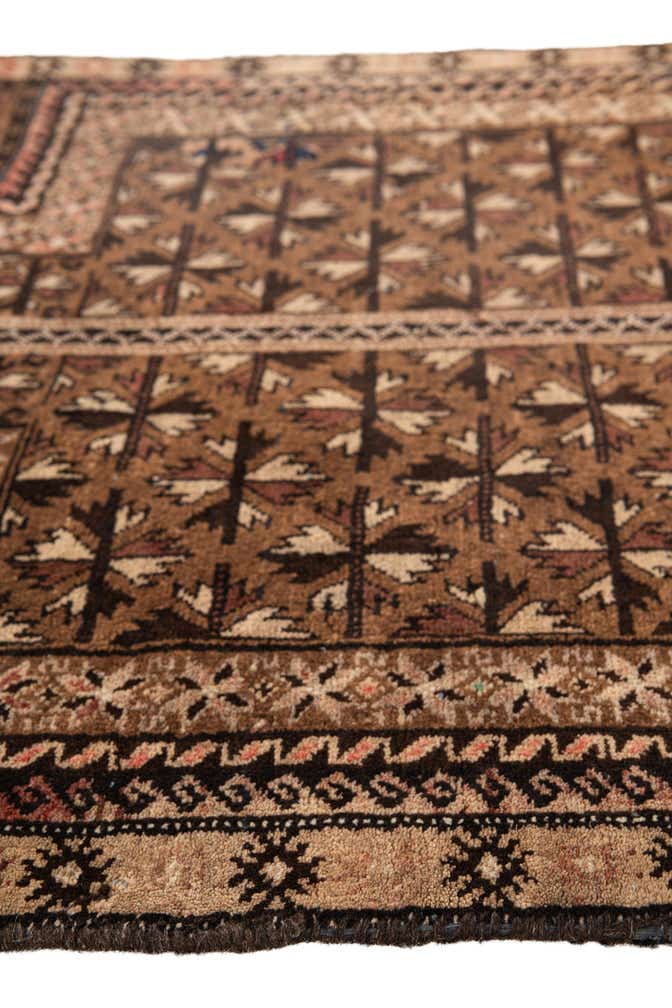 2' 8 x 4' 4 Hand Knotted Balouch Persian Wool Rug
