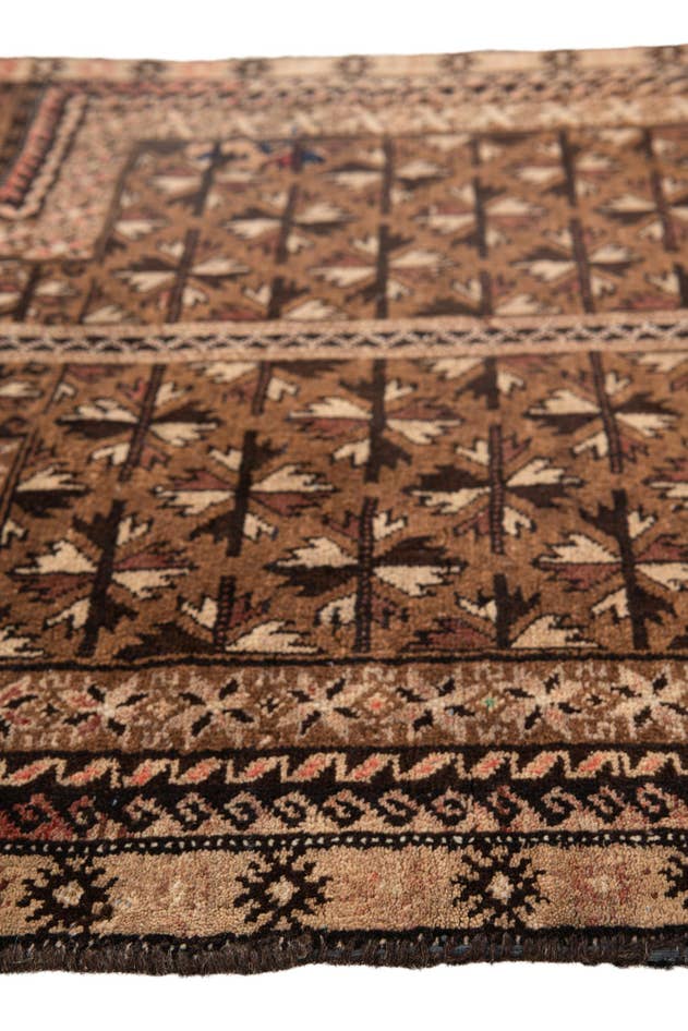 Detail image of 2' 8 x 4' 4 Hand Knotted Balouch Persian Wool Rug