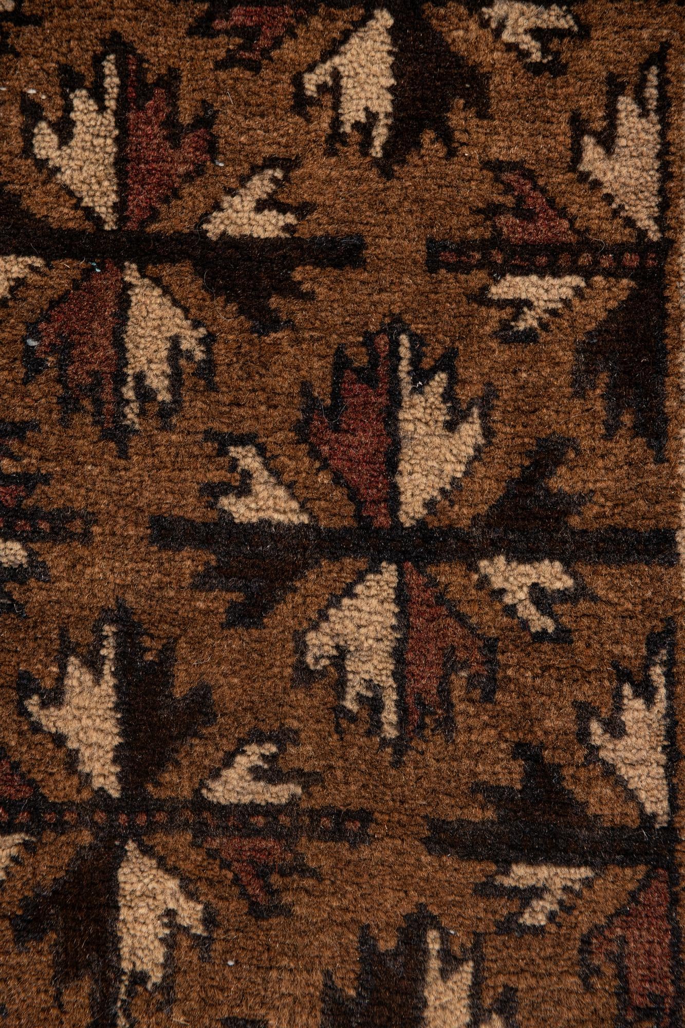 2' 8 x 4' 4 Hand Knotted Balouch Persian Wool Rug