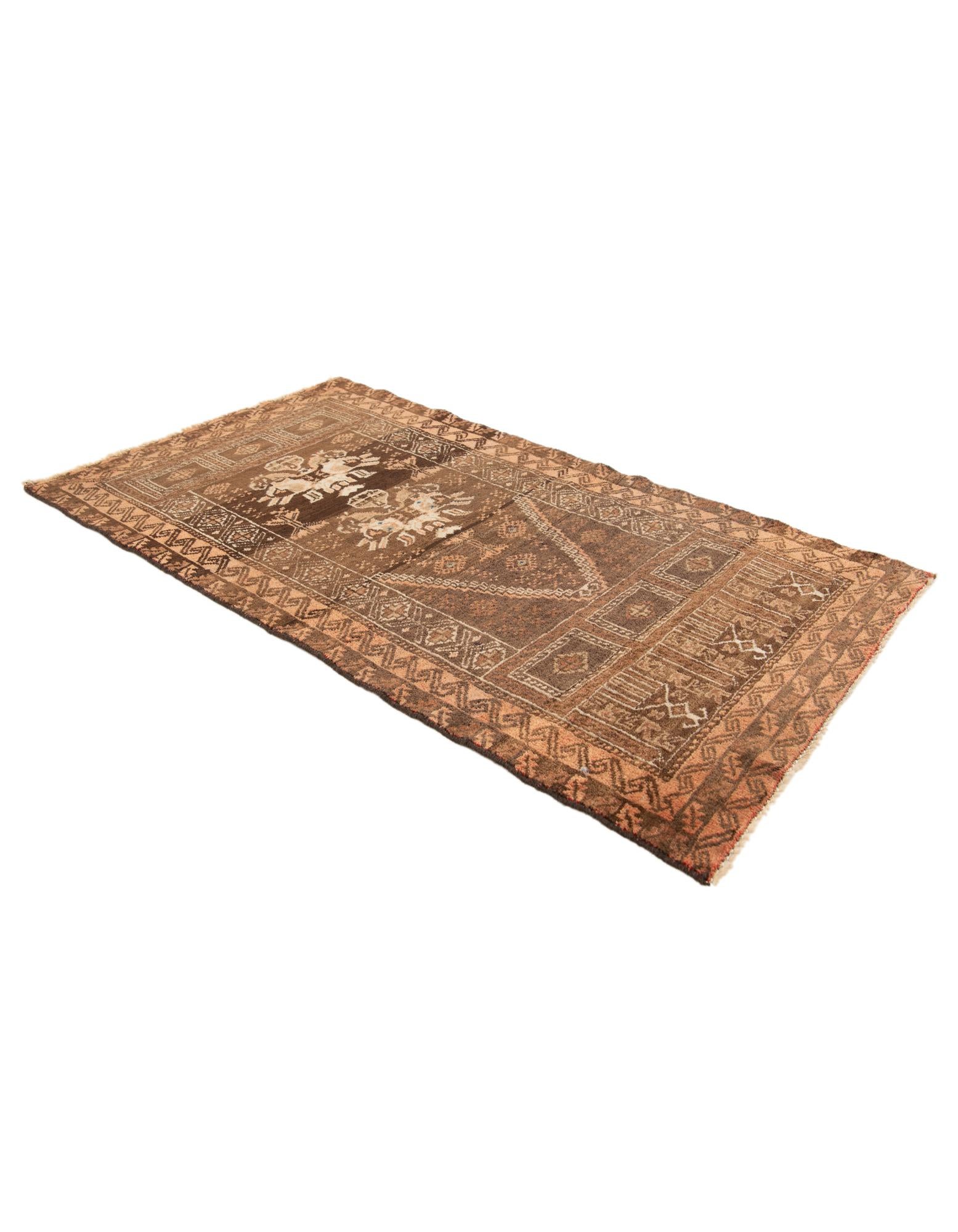 2' 5 x 4' 2 Hand Knotted Balouch Wool Rug
