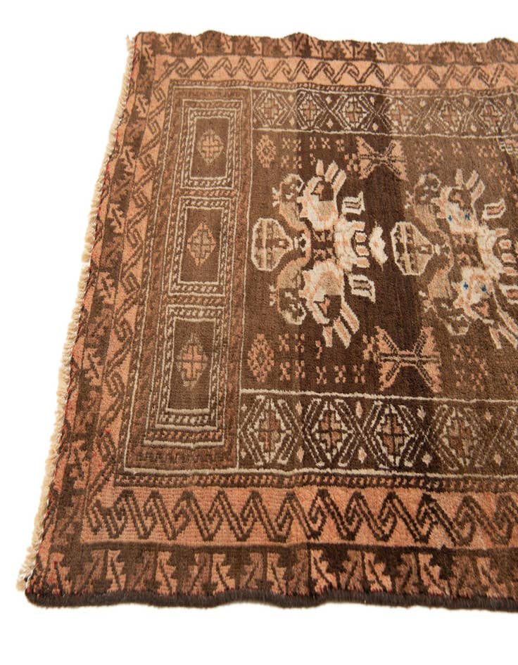 Detail image of 2' 5 x 4' 2  Hand Knotted Balouch Wool Rug