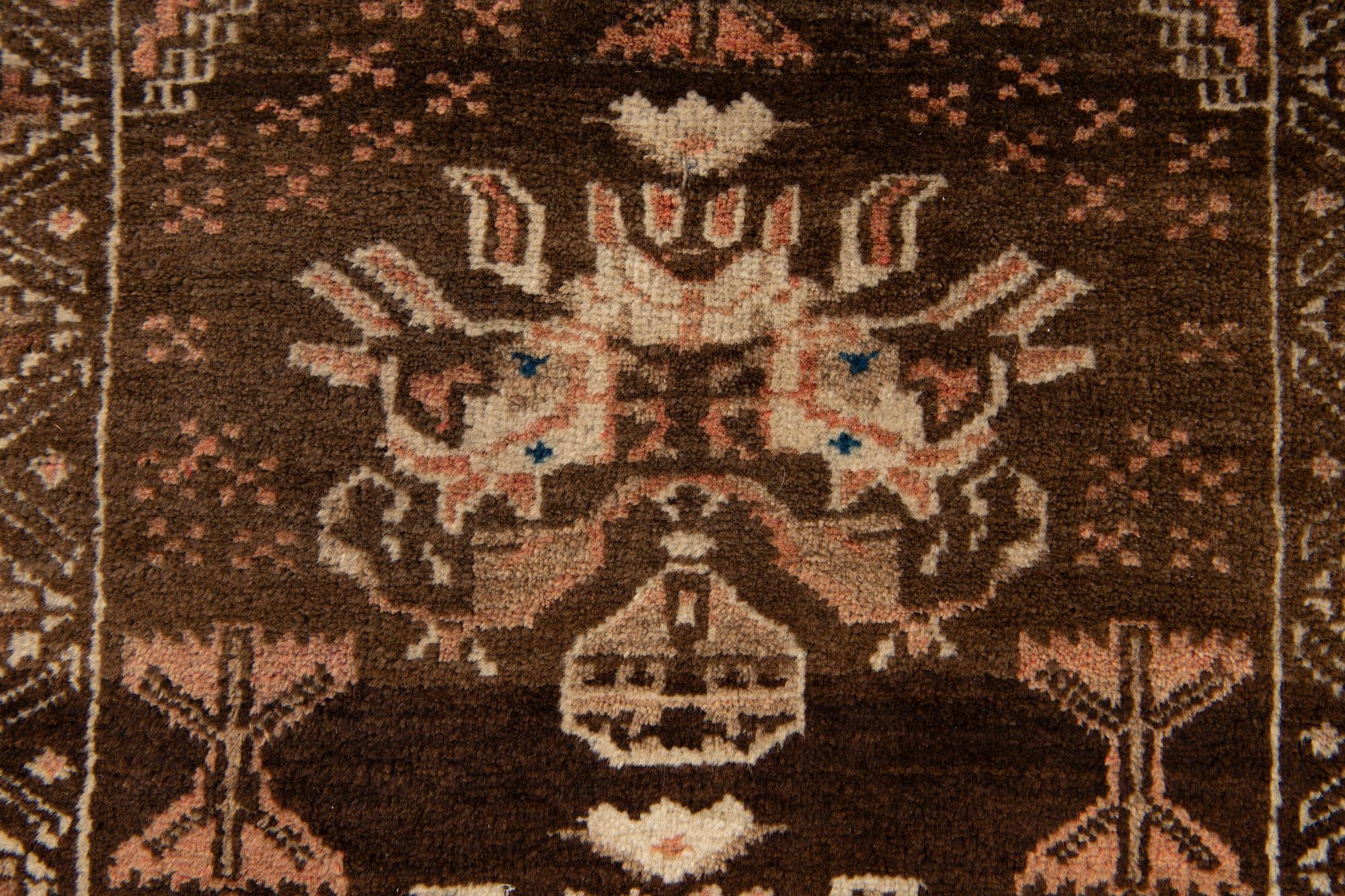 2' 5 x 4' 2 Hand Knotted Balouch Wool Rug