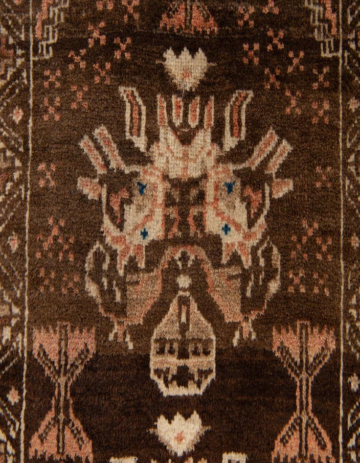 Detail image of 2' 5 x 4' 2  Hand Knotted Balouch Wool Rug