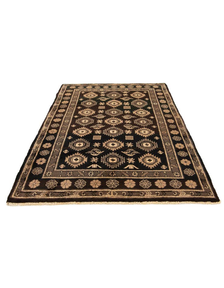 Detail image of 4' x 5' 9 Hand Knotted Balouch Wool Rug