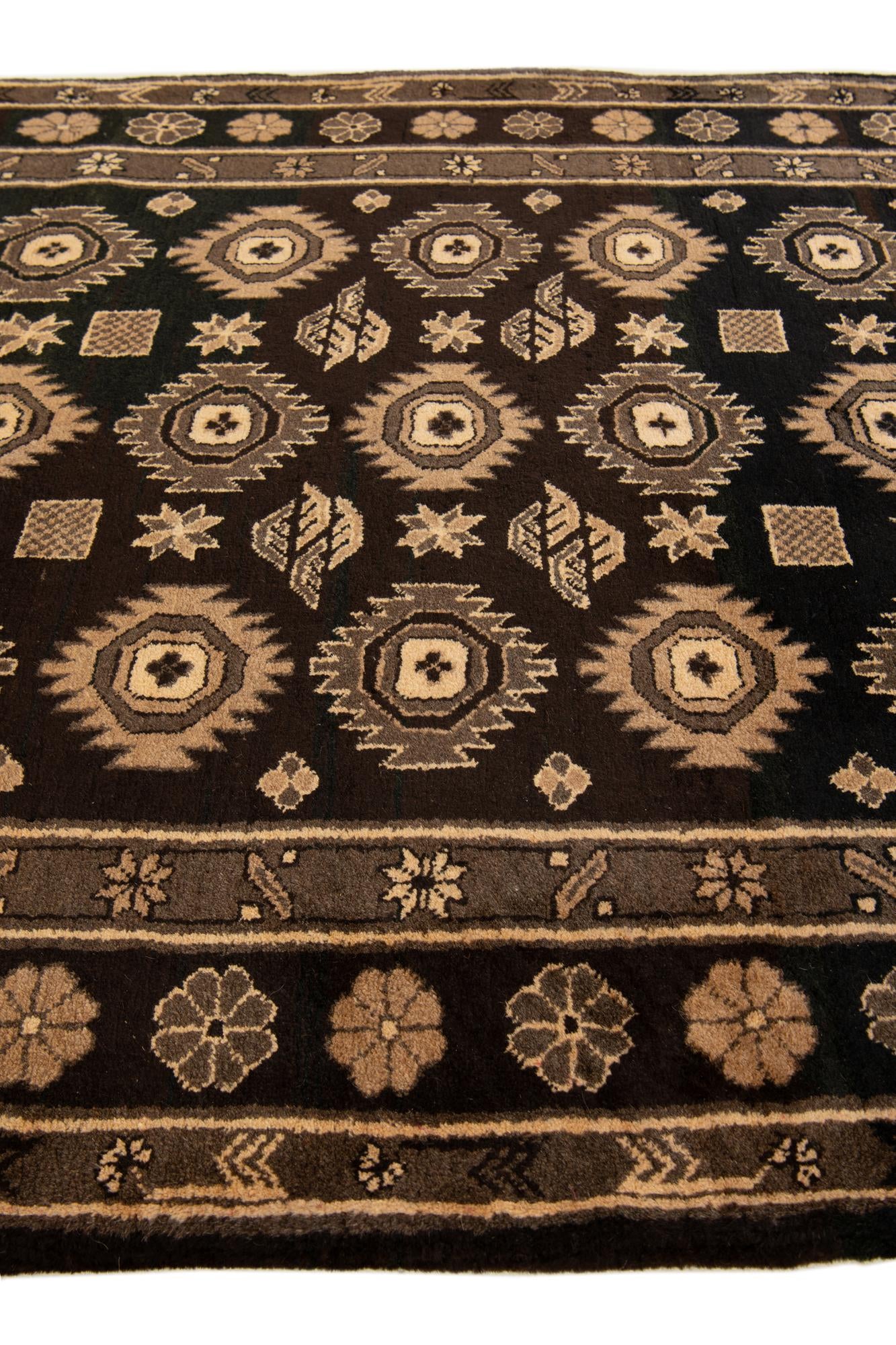 4' x 5' 9 Hand Knotted Balouch Wool Rug