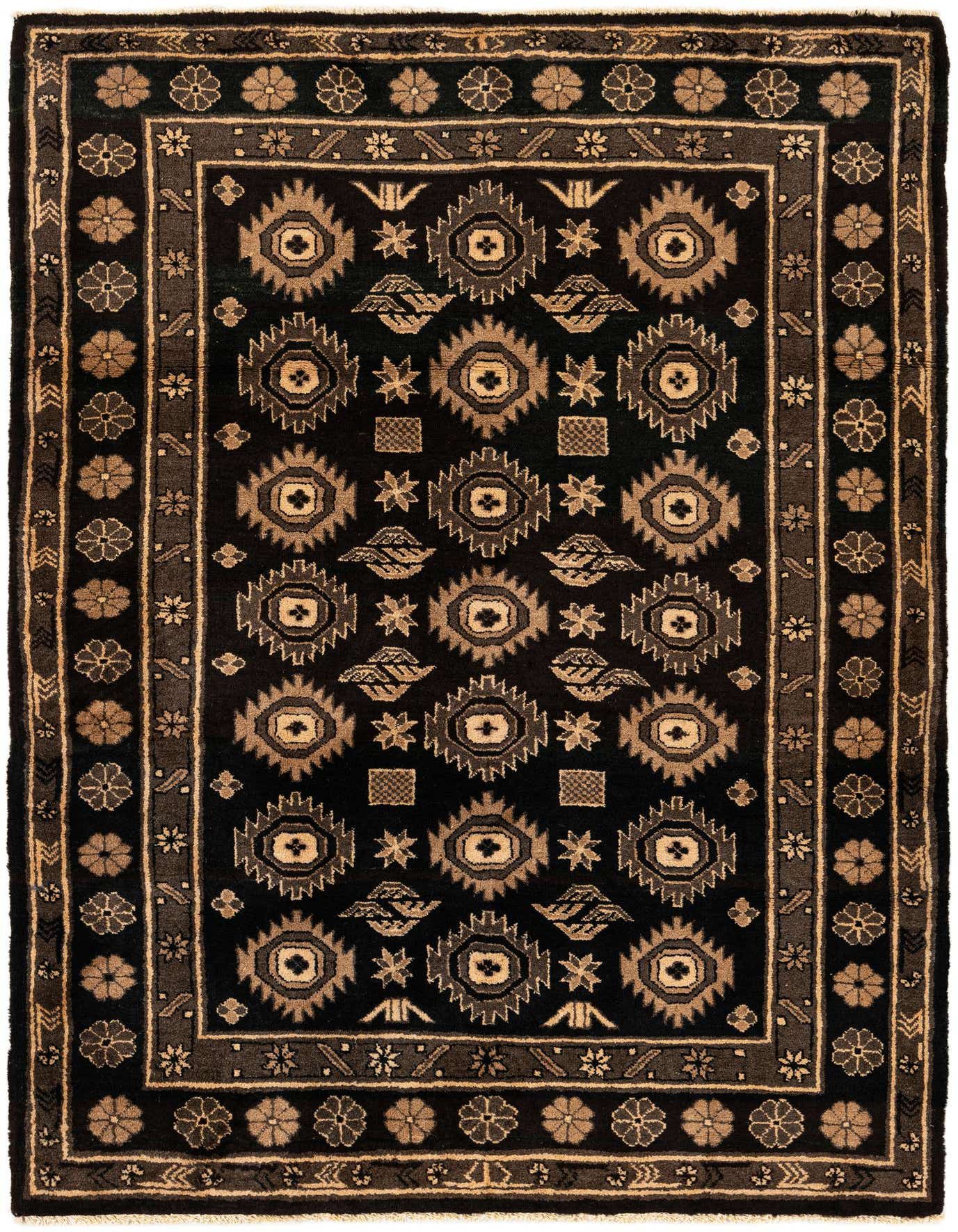4' x 5' 9 Hand Knotted Balouch Wool Rug