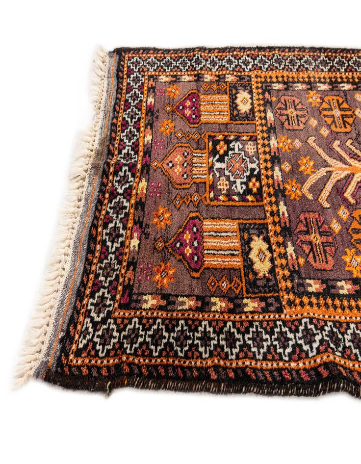 Detail image of 2' 8 x 3' 10  Hand Knotted Balouch Persian Wool Rug