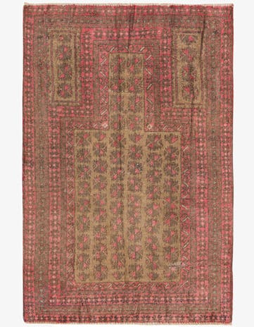 3' 1 x 4' 7 Hand Knotted Balouch Persian Wool Rug