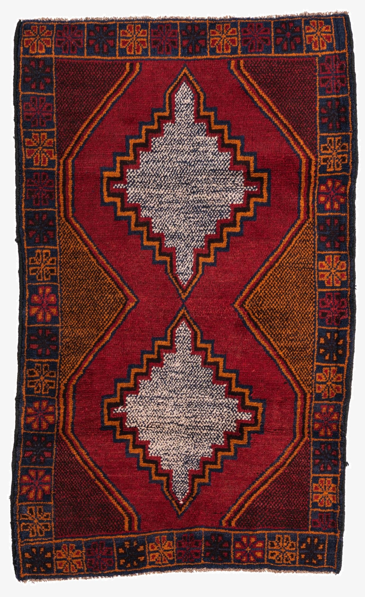 3' x 4' 10  Hand Knotted Balouch Persian Wool Rug