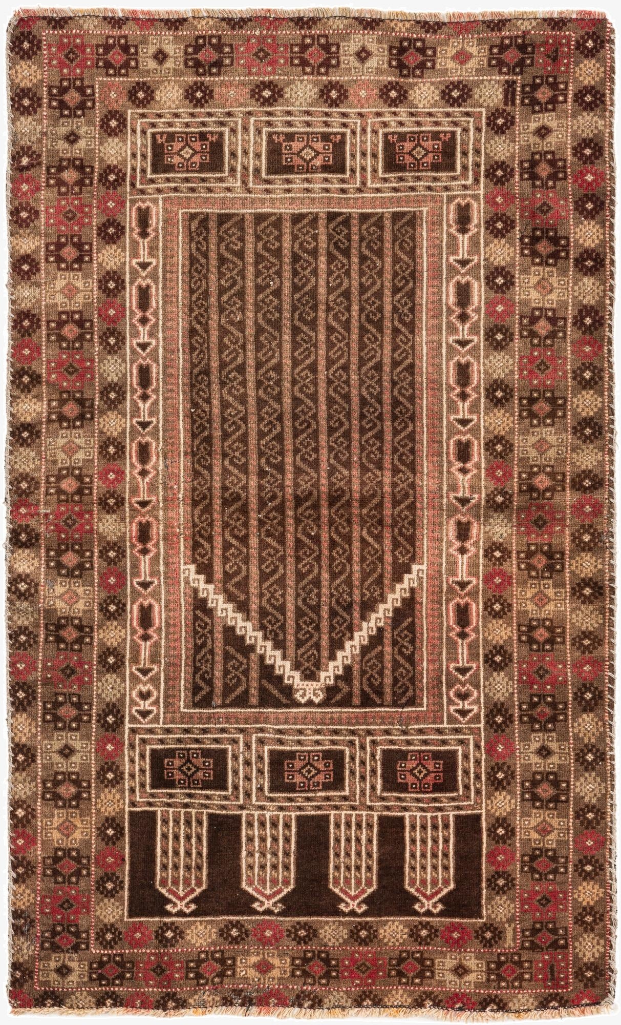 2' 10 x 4' 10  Hand Knotted Balouch Wool Rug