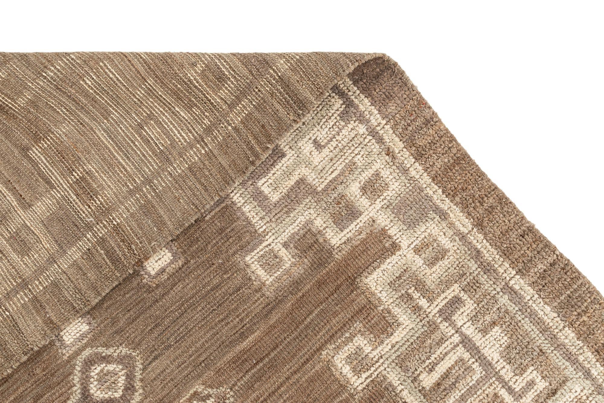 9' 1 x 12' 4 Hand Knotted Beni Marok Rug