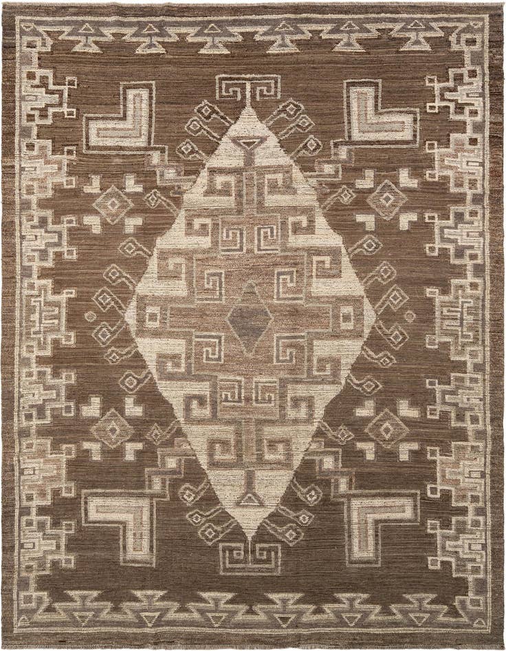 Detail image of 9' 1 x 12' 4 Hand Knotted Beni Marok Rug