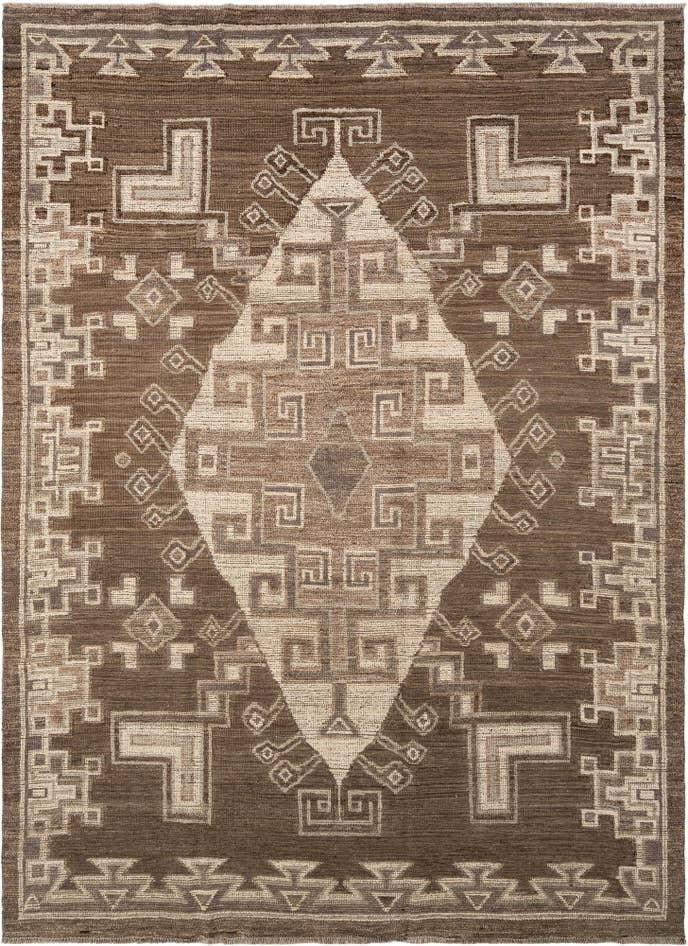 Detail image of 9' 1 x 12' 4 Hand Knotted Beni Marok Rug